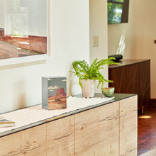 Brushed Pewter Stainless Steel Desert Landscape Adult Cremation Urn - Lifestyle