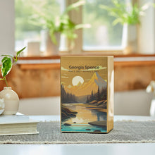 Brushed Bronze Stainless Steel Mountain Landscape Adult Cremation Urn - Lifestyle