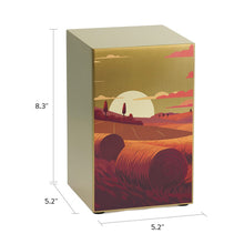 Brushed Bronze Stainless Steel Prairie Landscape Adult Cremation Urn - Lifestyle