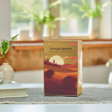 Brushed Bronze Stainless Steel Prairie Landscape Adult Cremation Urn - Lifestyle