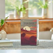 Brushed Pewter Stainless Steel Prairie Landscape Adult Cremation Urn - Lifestyle