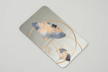 Brushed Metal Stainless Steel Accessory with Ginkgo Leaf Design - Artistic