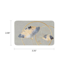 Brushed Metal Stainless Steel Accessory with Ginkgo Leaf Design - Dimensions