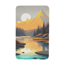 Brushed Metal Stainless Steel Accessory with Mountain Design