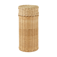 Tan Rattan Adult Cremation Urn with Biodegradable Woven Design