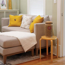 Two-Tone Tan Seagrass Adult Cremation Urn with Biodegradable Woven Design - Lifestyle