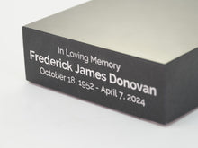 Black Marble Accessory with Silver Engraving - Artistic