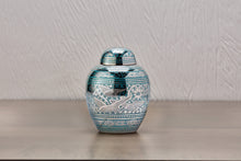 Nickel Brass Medium Pet Urn with Going Home Engraved Birds - Lifestyle