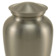 High Gloss Pewter Stainless Steel Adult Cremation Urn - Artistic