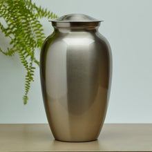 High Gloss Pewter Stainless Steel Adult Cremation Urn - Lifestyle