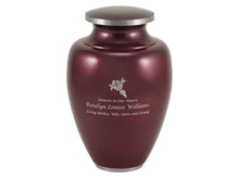 Classic Vase Form Garnet Extra Large Cremation Urn - Personalized
