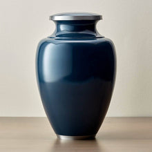 Classic Vase Form Navy Extra Large Cremation Urn - Lifestyle