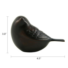 Antique Bronze Brass Songbird Keepsake Urn - Dimensions