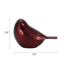 Crimson Brass Songbird Small Cremation Urn - Dimensions