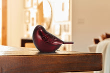 Crimson Brass Songbird Small Cremation Urn - Lifestyle