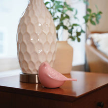 Pink Brass Songbird Small Cremation Urn - Lifestyle