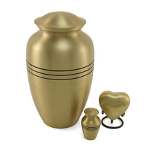 Brushed Bronze Heart Keepsake Urn - Size