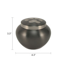 Slate Paw Print Small Pet Cremation Urn - Dimensions