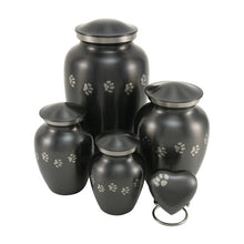 Classic Slate Paw Print Band Pet Large Cremation Urn - Series