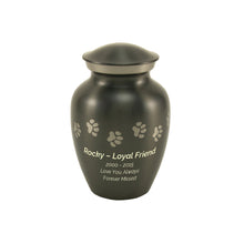 Classic Slate Paw Print Band Pet Medium Cremation Urn - Personalized