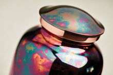 Multicolor Raku Stainless Steel Adult Cremation Urn - Artistic