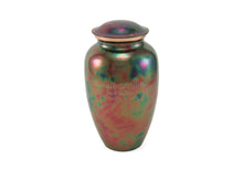 Multicolor Raku Stainless Steel Adult Cremation Urn - Personalized