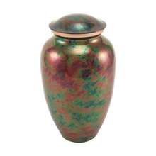 Multicolor Raku Stainless Steel Adult Cremation Urn