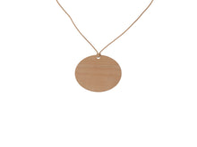 Dark Brown Wood Pendant with Butterfly Design - Back