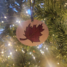 Natural Wood Pendant with Leaf Design - Lifestyle