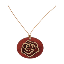 Wood Rose Carved Pendant