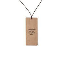 Carved Wood Tulips Pendant - Personalized