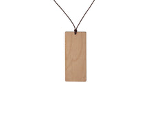 Carved Wood Tulips Pendant - Back