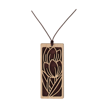 Carved Wood Tulips Pendant