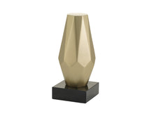 Champagne Gold Metal Alloy Adult Cremation Urn with Geometric Design - Artistic