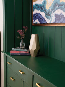 Champagne Gold Metal Alloy Adult Cremation Urn with Geometric Design - Lifestyle