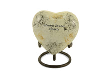 White Marble Aluminum Heart Keepsake Urn - Personalized