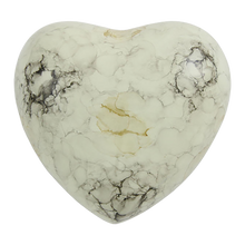 White Marble Aluminum Heart Keepsake Urn