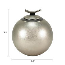 Textured Pewter Brass Adult Cremation Urn - Dimensions