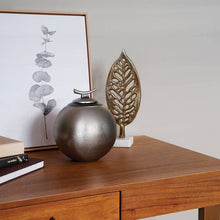 Textured Pewter Brass Adult Cremation Urn - Lifestyle