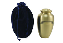Sapphire Blue Velvet Urn Bag - Sample