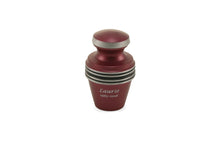 Matte Magenta Aluminum Accent Band Keepsake Urn - Personalized