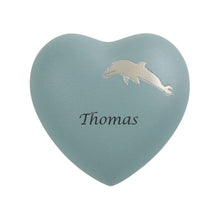 Aero Dolphin Heart Keepsake Urn - Personalized 