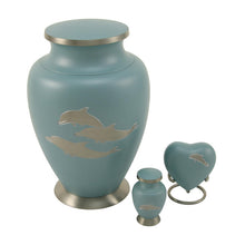 Aero Dolphin Heart Keepsake Urn - Series