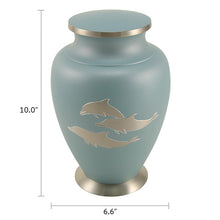 Aero Dolphin Adult Cremation Urn - Dimensions