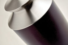 Royal Purple Aluminum & Brass Brushed Silver Lid Adult Cremation Urn - Artistic