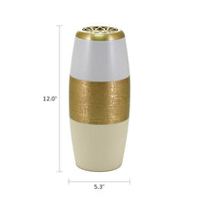 Two-Tone Lotus Lid Bronze Scattering Adult Cremation Urn - Dimensions