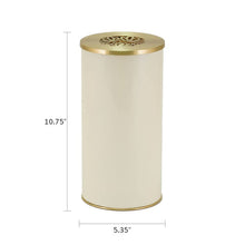 Ivory Stainless Steel Adult Cremation Urn with Butterfly Lid - Dimensions