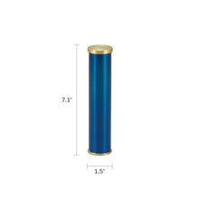 Blue Stainless Steel Cylindrical Keepsake Urn - Dimensions