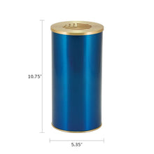 Blue Flag Lid Stainless Scattering Adult Cremation Urn - Dimensions