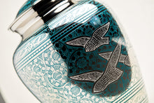 Nickel-Plated Brass Bird Design Adult Cremation Urn - Artistic